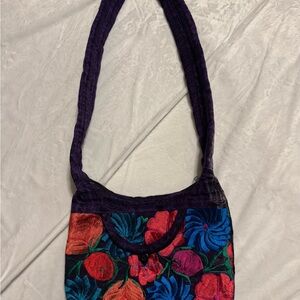 Colorful Embroidered Shoulder Bag